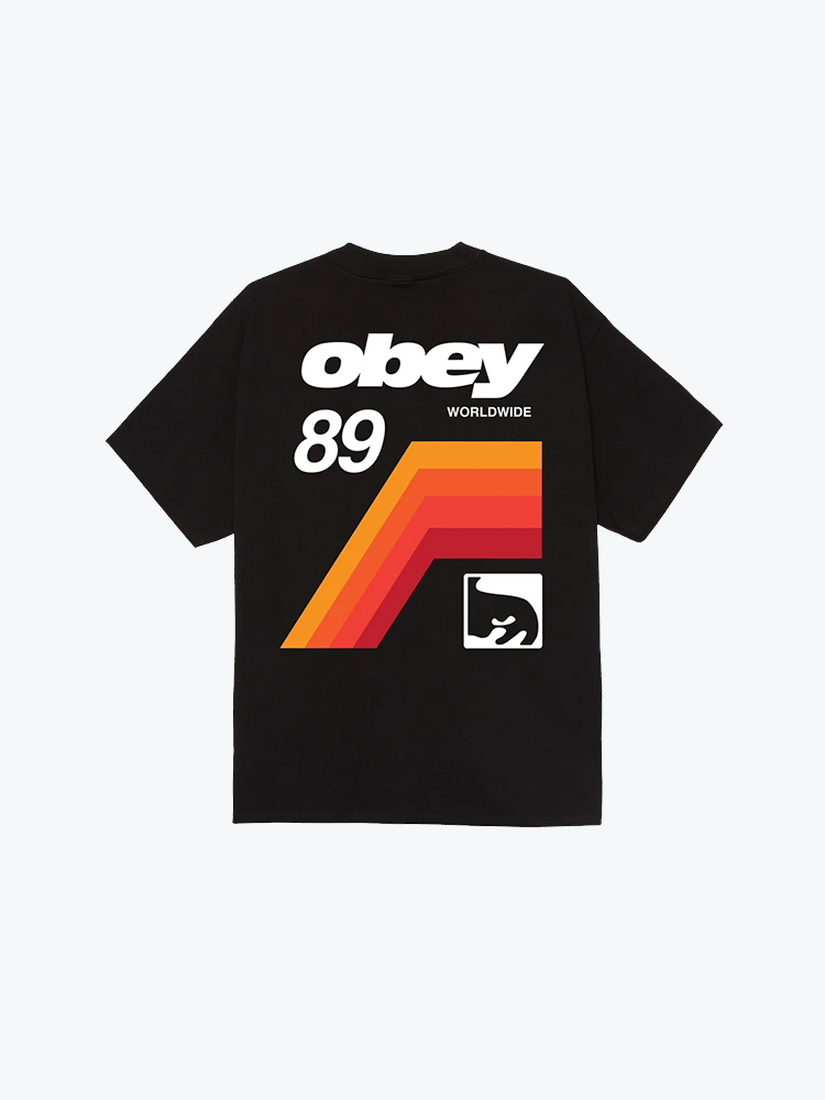 Obey Obey - Obey vhs Pigment true vintage black - T-Shirts - Heren Zwart T-Shirts