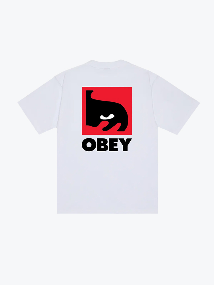 Obey Obey - Obey quarter eye icon Pigment vintage white - T-Shirts - Heren Wit T-Shirts