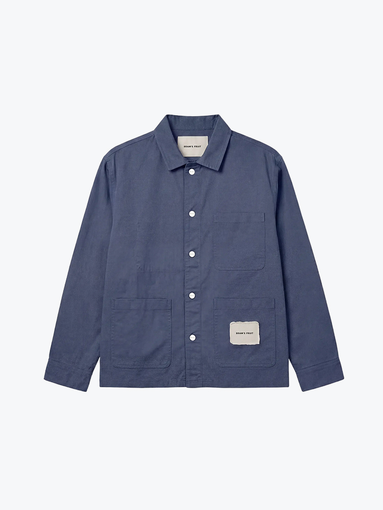Bram's Fruit Bram's Fruit - Chore Overshirt Midnight Blue - Overhemden - Heren Blauw Overhemden