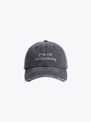 Bram's Fruit - Distressed F*ck Off I'm Gardening Cap Washed Charcoal - Petten - Heren