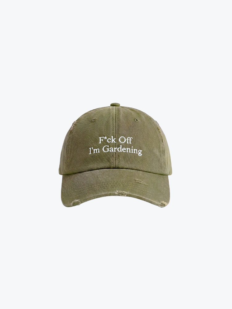 Bram's Fruit Bram's Fruit - F*ck Off I’m Gardening Cap Distressed Forrest Green - Petten - Heren Groen Petten