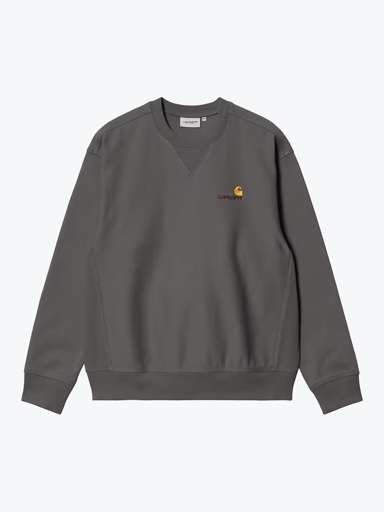 Carhartt WIP Carhartt WIP - American Script Sweat Graphite - Truien - Heren Grijs Truien