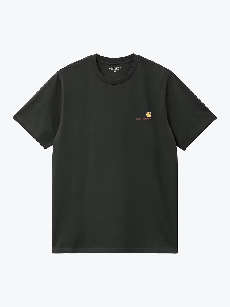 Carhartt WIP Carhartt WIP - S/S American Script T-Shirt Raven - T-Shirts - Heren Zwart T-Shirts