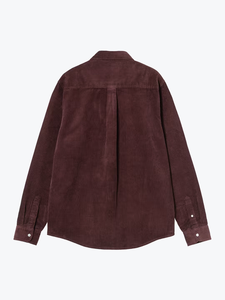 Carhartt WIP Carhartt WIP - L/S Madison Cord Shirt Amarone - Overhemden - Heren Rood Overhemden