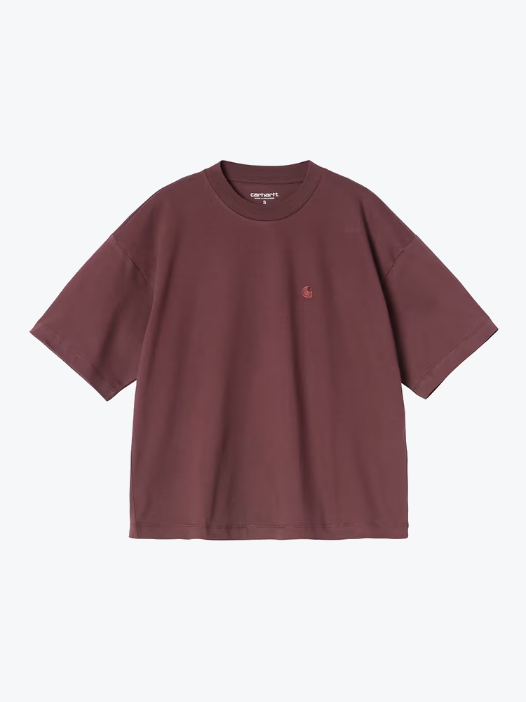 Carhartt WIP Carhartt WIP - W' S/S Chester T-Shirt Amarone - T-Shirts - Dames Rood T-shirts