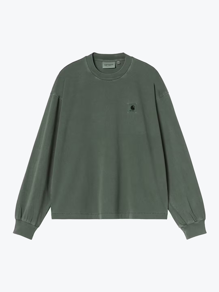 Carhartt WIP Carhartt WIP - W' L/S Nelson T-Shirt Dark Scarab - T-Shirts - Dames Groen T-shirts