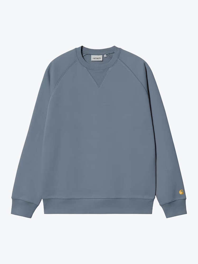 Carhartt WIP Carhartt WIP - Chase Sweat Icesheet / Gold - Truien - Heren Wit Truien