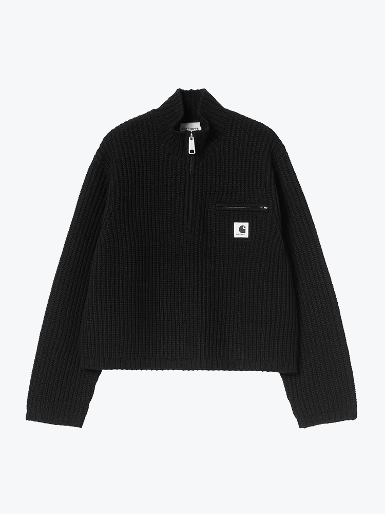 Carhartt WIP Carhartt WIP - W' Detroit Half Zip Sweater Black - Truien - Dames Zwart Truien