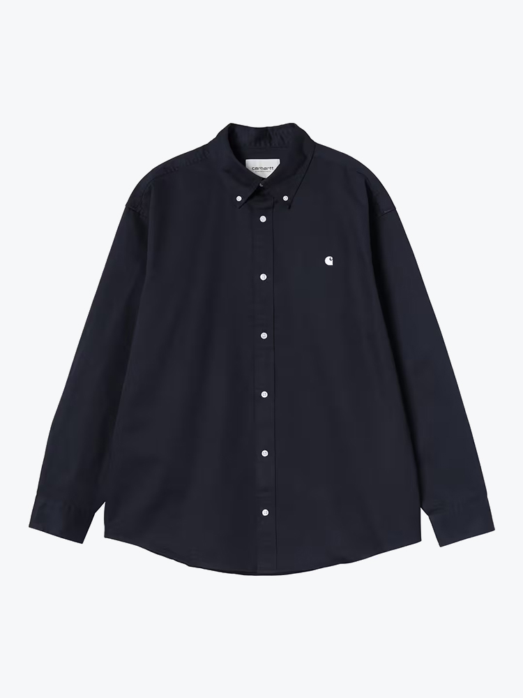 Carhartt WIP Carhartt WIP - L/S OG Madison Shirt Dark Navy - Overhemden - Heren Blauw Overhemden