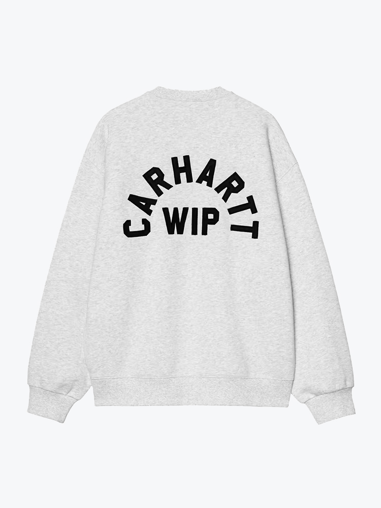 Carhartt WIP Carhartt WIP - Arch Script Sweat Ash Heather / Dark Navy - Truien - Heren Grijs Truien