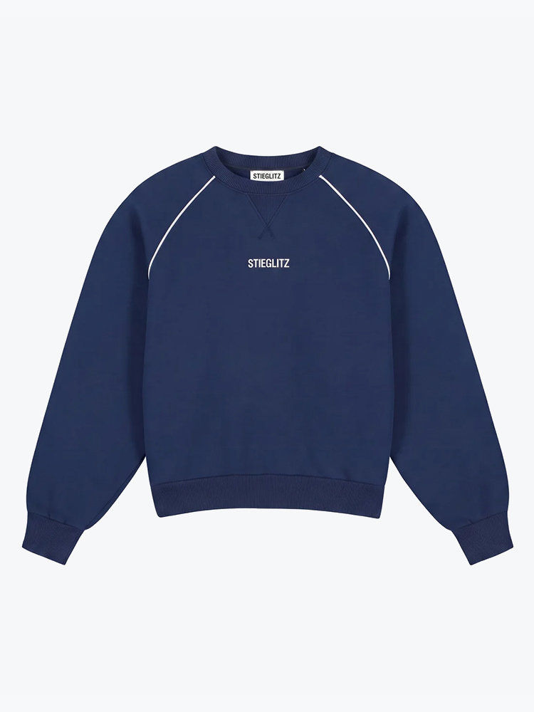 Stieglitz Stieglitz - River Oversized Sweater Blue - Truien - Dames Blauw Truien