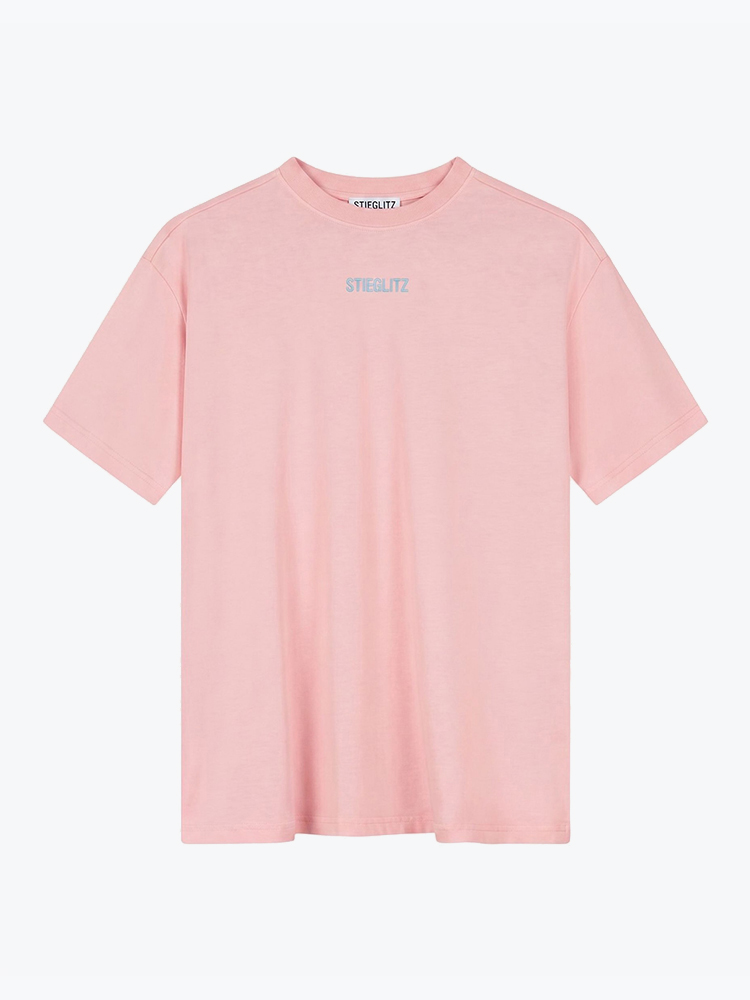 Stieglitz Stieglitz - Basic Worn-out Oversized T-shirt Pink - T-Shirts - Dames Roze T-shirts