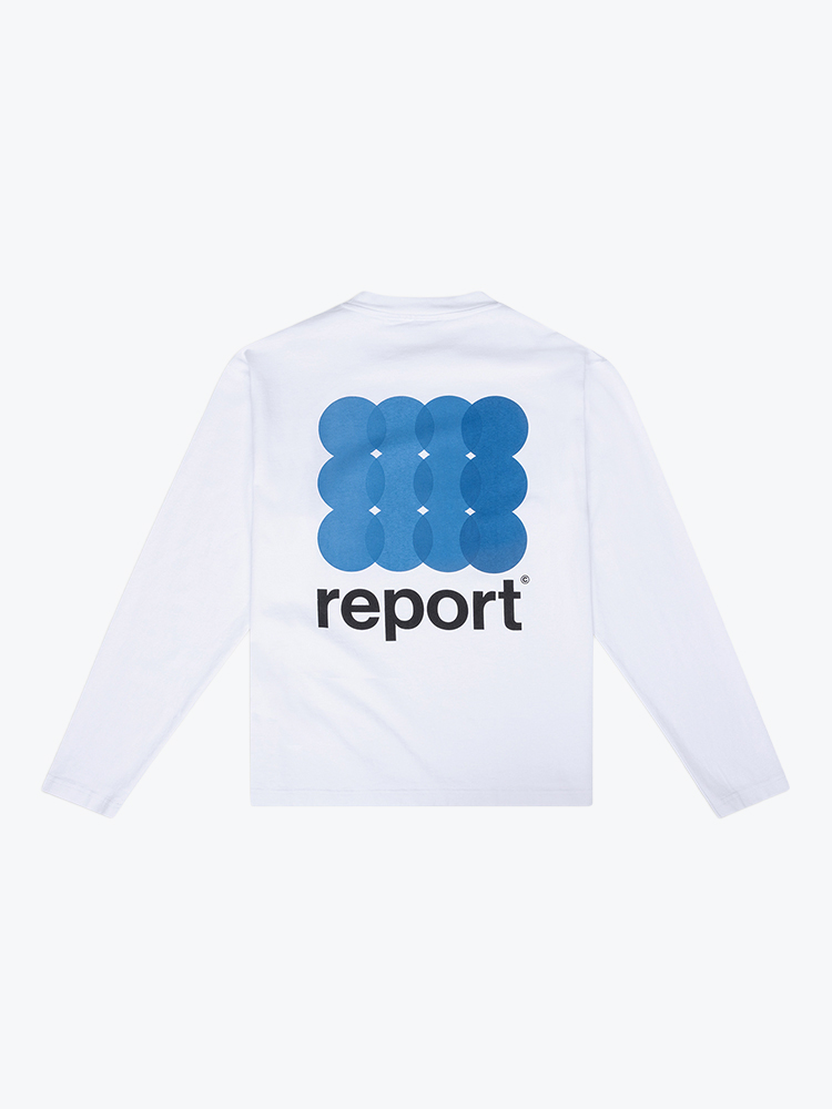 The Savage Report The Savage Report - 12 Dots Longsleeve White - T-Shirts - Heren Wit T-Shirts