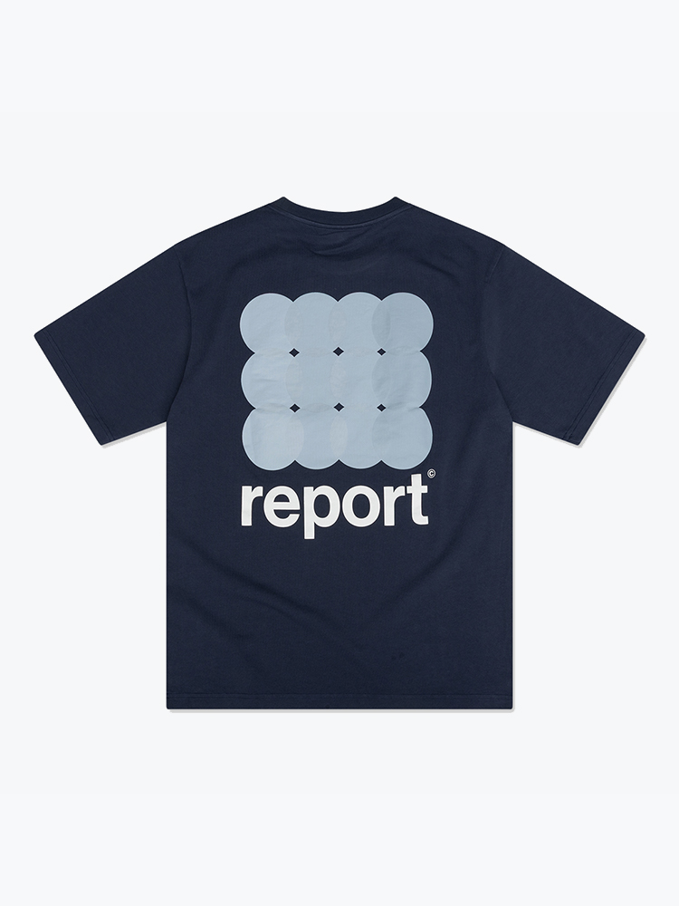 The Savage Report The Savage Report - 12 Dots Tee Navy - T-Shirts - Heren Blauw T-Shirts