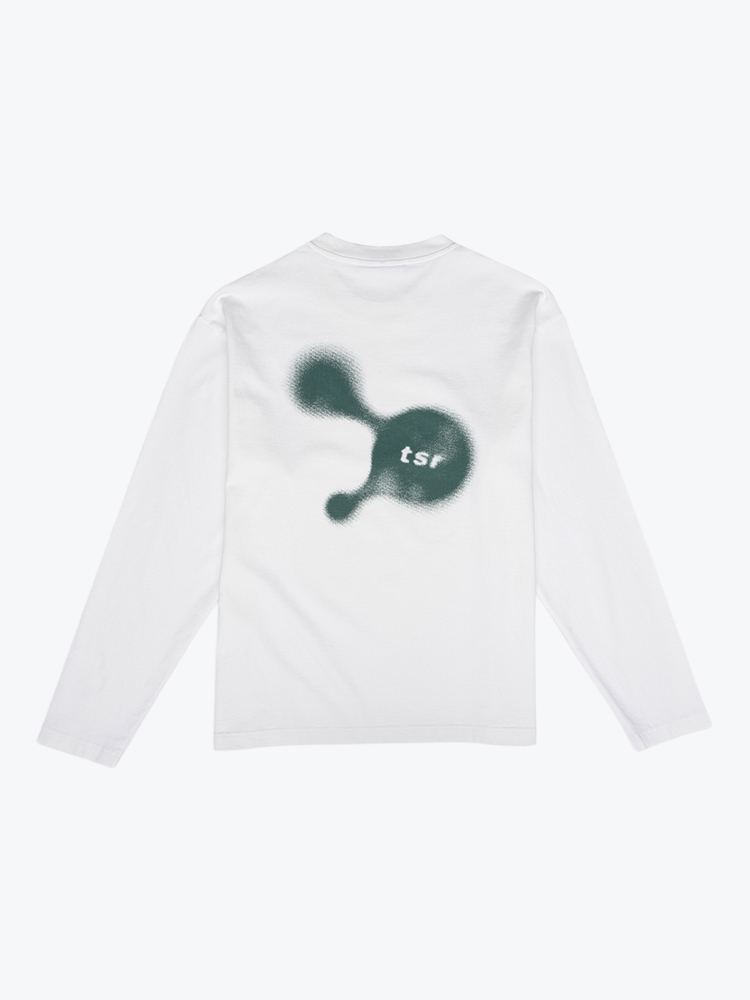 The Savage Report The Savage Report - Blob Longsleeve Off White - T-Shirts - Heren Wit T-Shirts