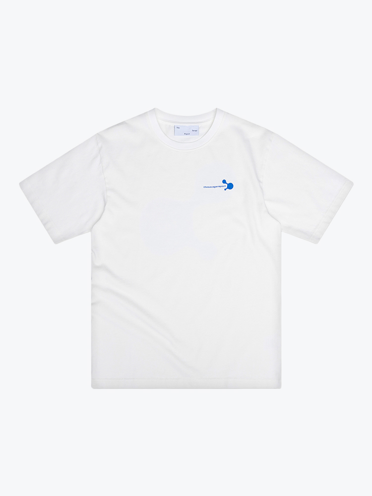 The Savage Report The Savage Report - Blob Tee Off White - T-Shirts - Heren Wit T-Shirts