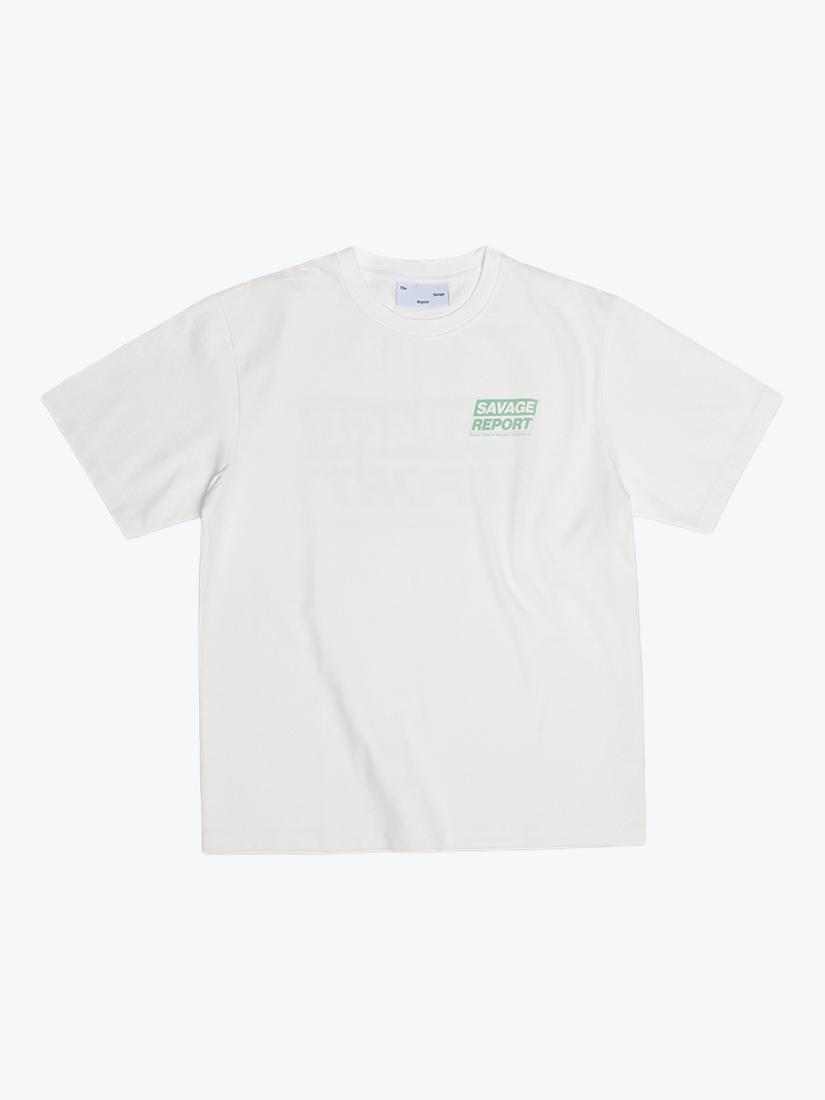 The Savage Report The Savage Report - Block Tee Off White - T-Shirts - Heren Wit T-Shirts