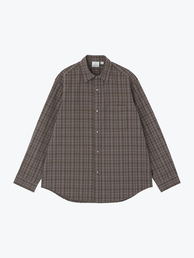 Gramicci Gramicci - Heavy Weight Checkered Shirt Violet - Overhemden - Heren Paars Overhemden