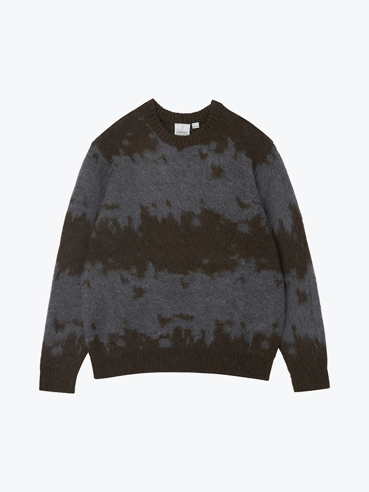 Gramicci Gramicci - Mohair Splatter Sweater Slate Splatter - Truien - Heren Grijs Truien