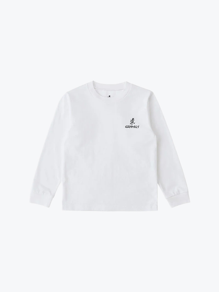 Gramicci Gramicci - One Point Logo L/S Tee White - T-Shirts - Heren Wit T-Shirts