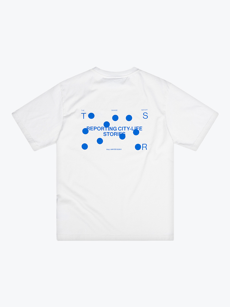 The Savage Report The Savage Report - Hole Puncher Tee Off White - T-Shirts - Heren Wit T-Shirts