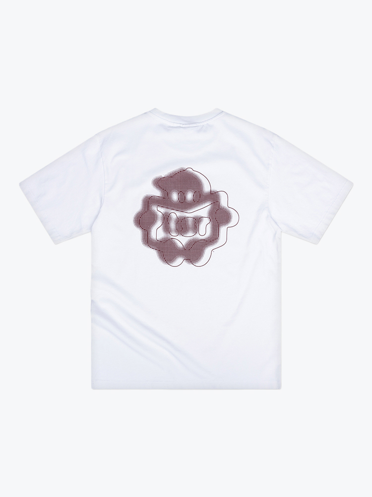 The Savage Report The Savage Report - Little Man Sprayed Tee White - T-Shirts - Heren Wit T-Shirts