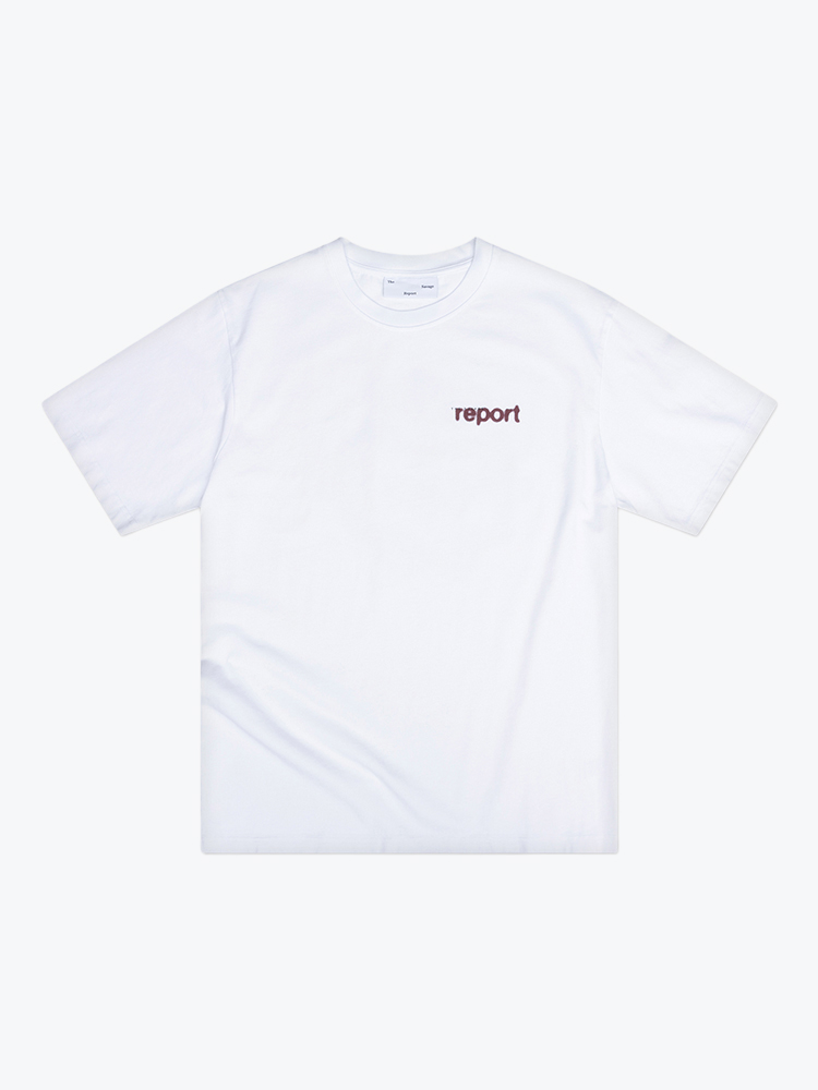 The Savage Report The Savage Report - Little Man Sprayed Tee White - T-Shirts - Heren Wit T-Shirts