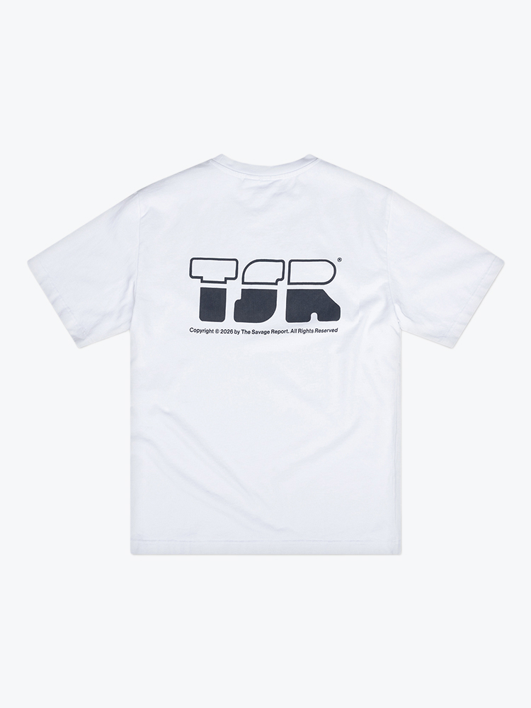 The Savage Report The Savage Report - Tsr Logo Tee White - T-Shirts - Heren Wit T-Shirts