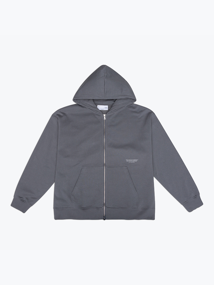 The Savage Report The Savage Report - Zip Up Hoodie Iron Gate - Vesten - Heren Grijs Vesten
