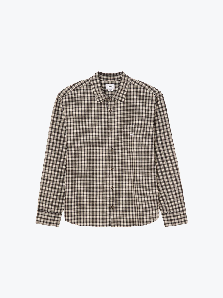 Obey Obey - Bigwig axel woven Black multi - Overhemden - Heren Zwart Overhemden