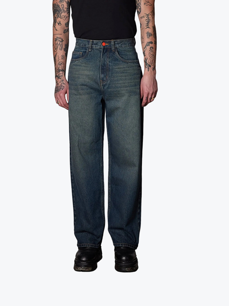 BeWider BeWider - Super Loose Blue Star - Jeans - Heren Blauw Jeans
