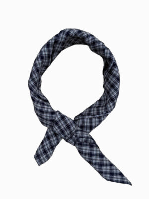 Boii Studios - Meny Check Scarf Check Grey/Navy - Sjaals - Unisex