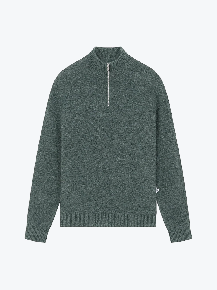Law Of The Sea Law Of The Sea - Lamar Knitted Half Zip Urban Chic - Truien - Heren Grijs Truien