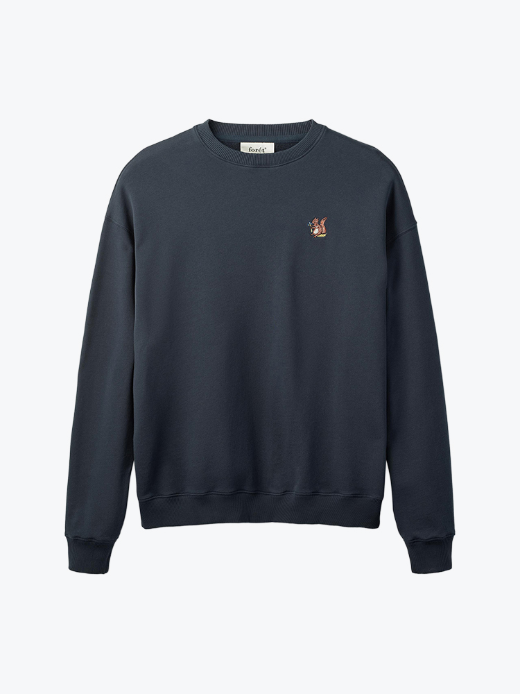 Foret Foret - Acorn Sweatshirt Navy - Overhemden - Heren Blauw Overhemden
