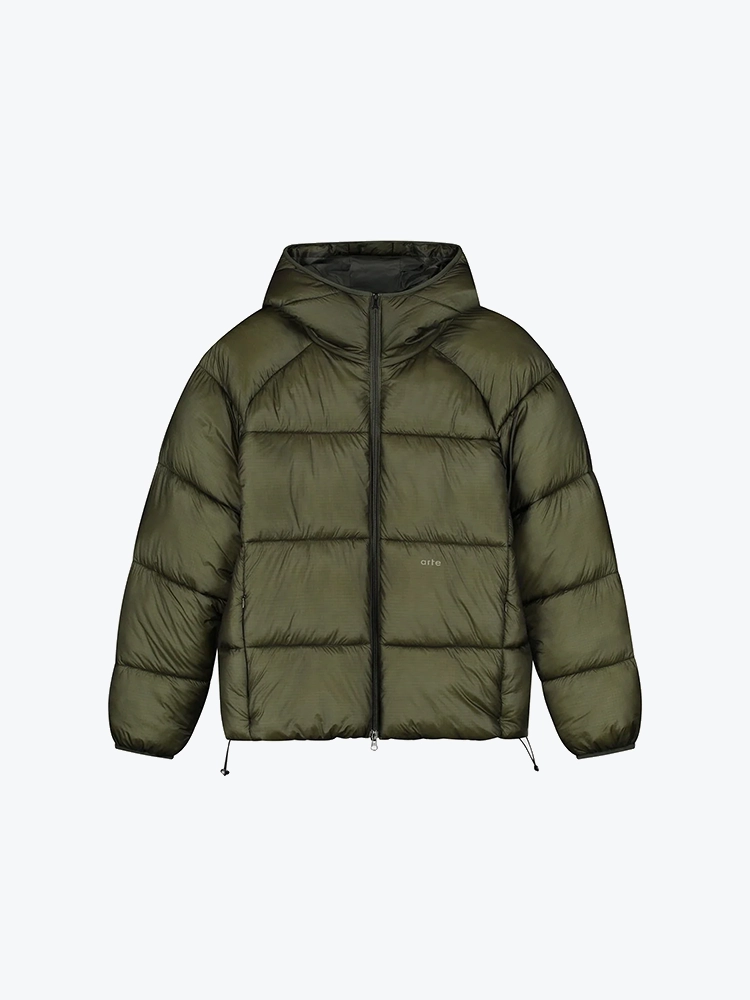 Arte Antwerp Arte Antwerp - Ripstop Hooded Puffer Green - Jassen - Heren Groen Jassen