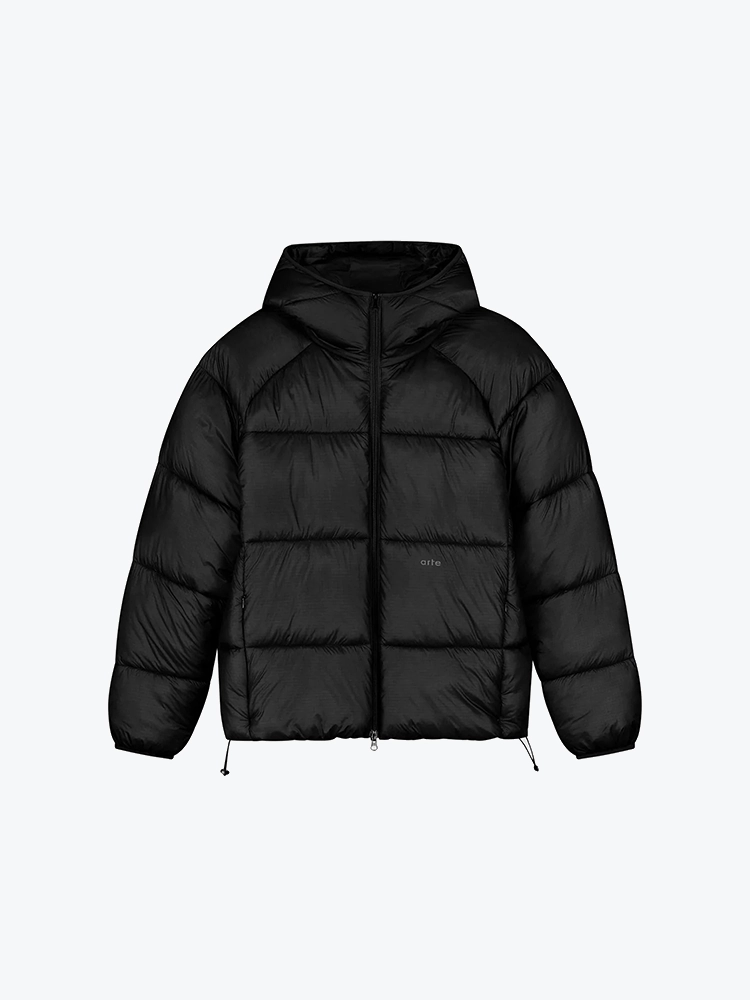 Arte Antwerp Arte Antwerp - Ripstop Hooded Puffer Black - Jassen - Heren Zwart Jassen