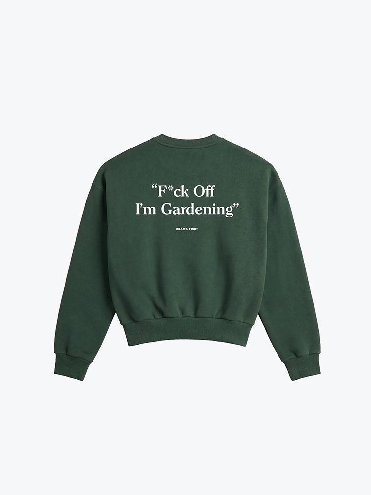 Bram's Fruit Bram's Fruit - F*ck Off I'm Gardening Crewneck Green - Truien - Heren Groen Truien