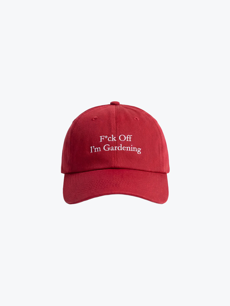 Bram's Fruit Bram's Fruit - F*ck Off I'm Gardening Cap Red - Petten - Heren Rood Petten