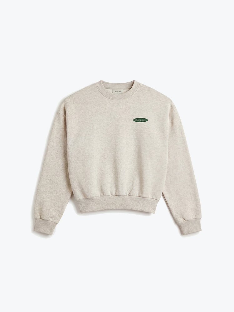 Bram's Fruit Bram's Fruit - Distressed “F*ck Off I’m Gardening” Crewneck Natural Melange - Truien - Heren Wit Truien