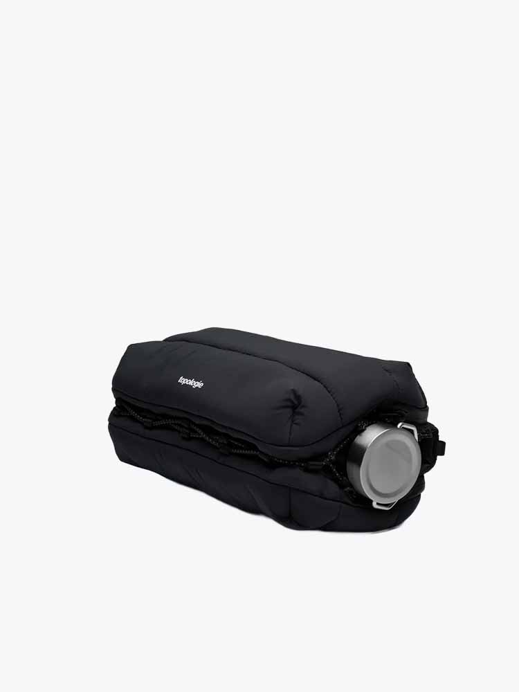 Topologie Topologie - Bottle Sacoche Large Black Silky Peach Black - Tassen - Unisex Zwart Tassen