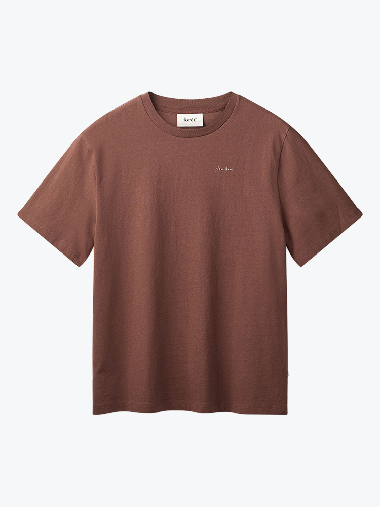 Foret Foret - Haze T-Shirt Mole - T-Shirts - Heren Bruin T-Shirts