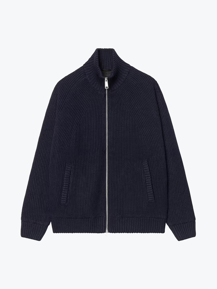 Carhartt WIP Carhartt WIP - Banley Sweater Jacket Dark Navy - Jassen - Heren Blauw Jassen