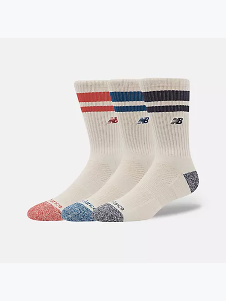 New Balance New Balance - Active Premium Stripe Crew Socks 3 Pack As4 - Accessoires - Unisex Grijs Sokken