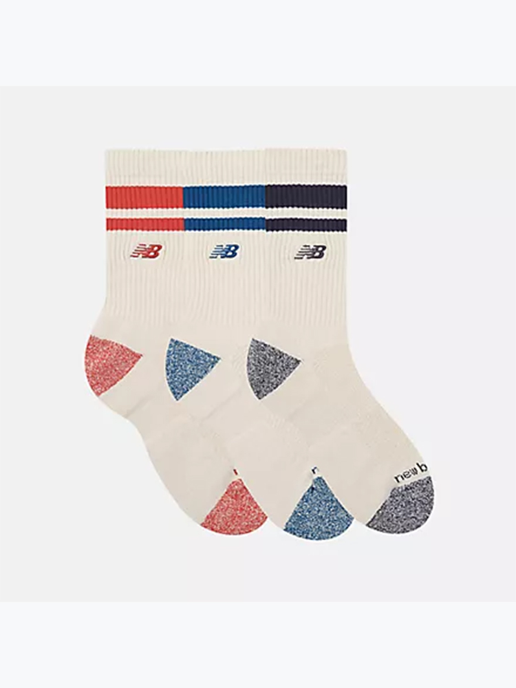 New Balance New Balance - Active Premium Stripe Crew Socks 3 Pack As4 - Accessoires - Unisex Grijs Sokken