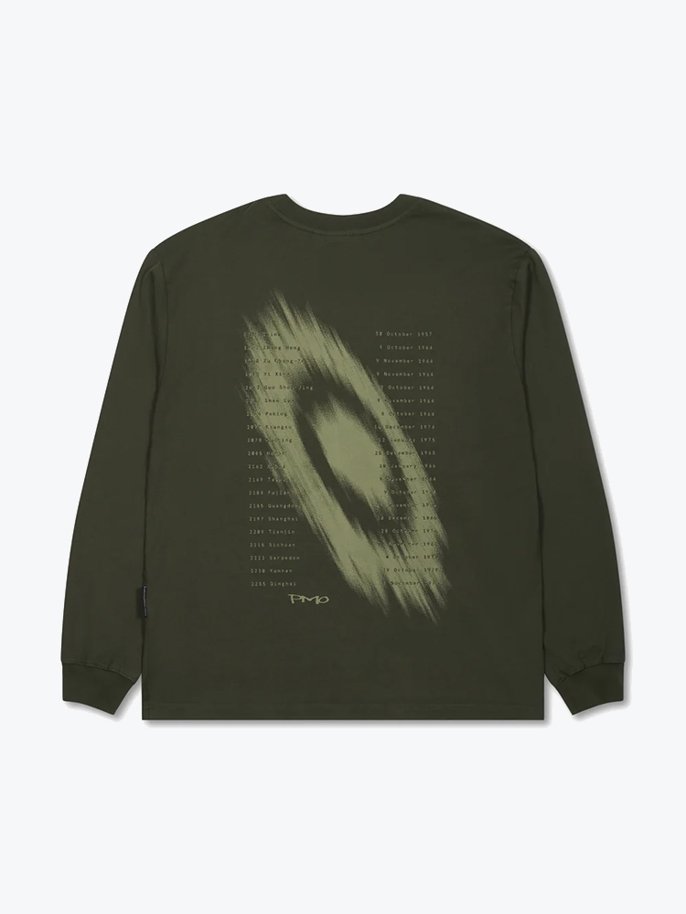 Purple Mountain Observatory Purple Mountain Observatory - Quantum L/S Tee Ivy Green - T-Shirts - Heren Groen T-Shirts