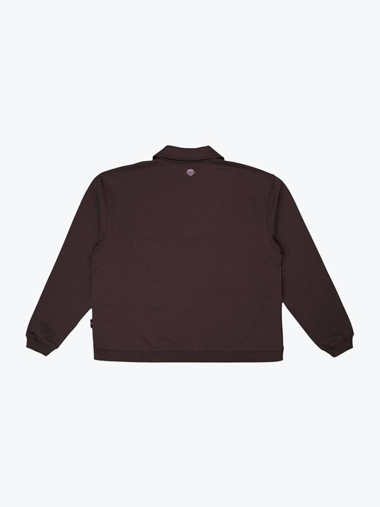 Ofur Ofur - Dusty Rose Bar Cropped Button Sweater Dark Brown - Truien - Heren Bruin Truien