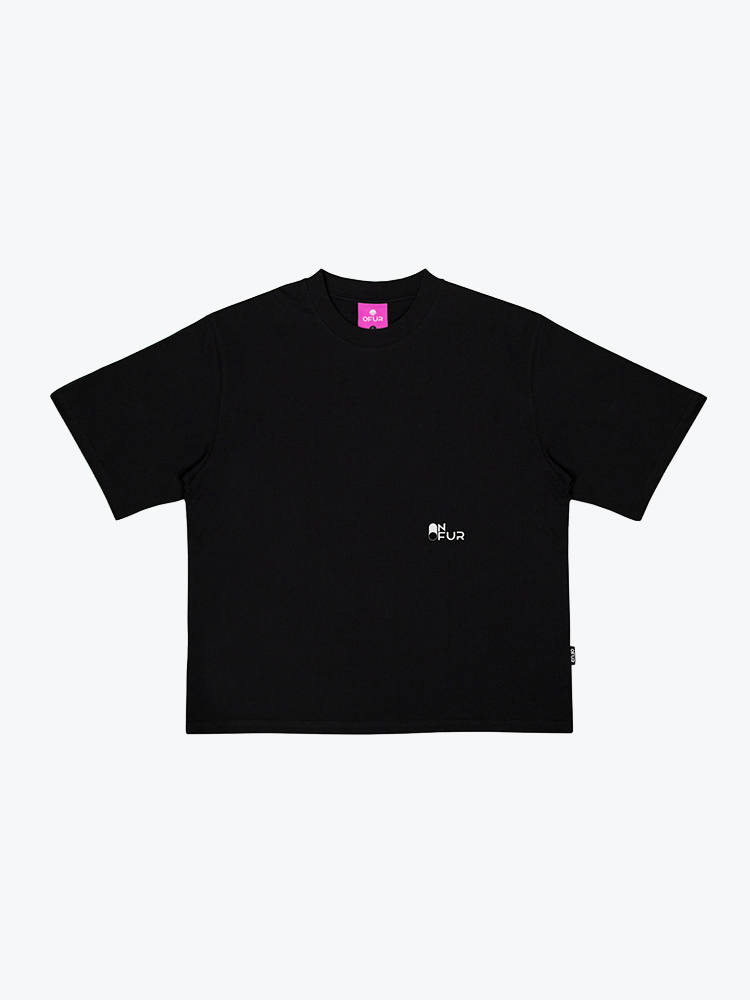 Ofur Ofur -  ON-OFUR Cropped T-shirt Black - T-Shirts - Heren Zwart T-Shirts