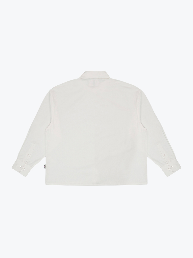 Ofur Ofur - Original Teal Shirt L/S White - Overhemden - Heren Wit Overhemden