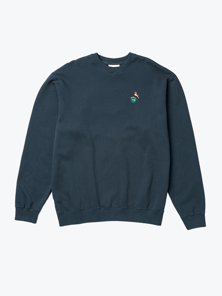 Foret Foret - Rest Sweatshirt Navy - Truien - Heren Blauw Truien