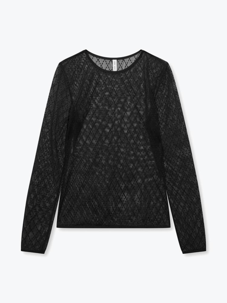 Samsoe Samsoe Samsoe Samsoe - Saviona Top 16313 Black - T-Shirts - Dames Zwart T-Shirts